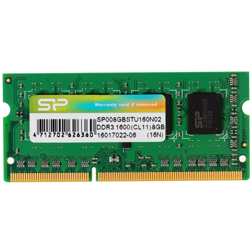 Оперативная память 8Gb DDR-III 1600MHz Silicon Power SO-DIMM (SP008GBSTU160N02)