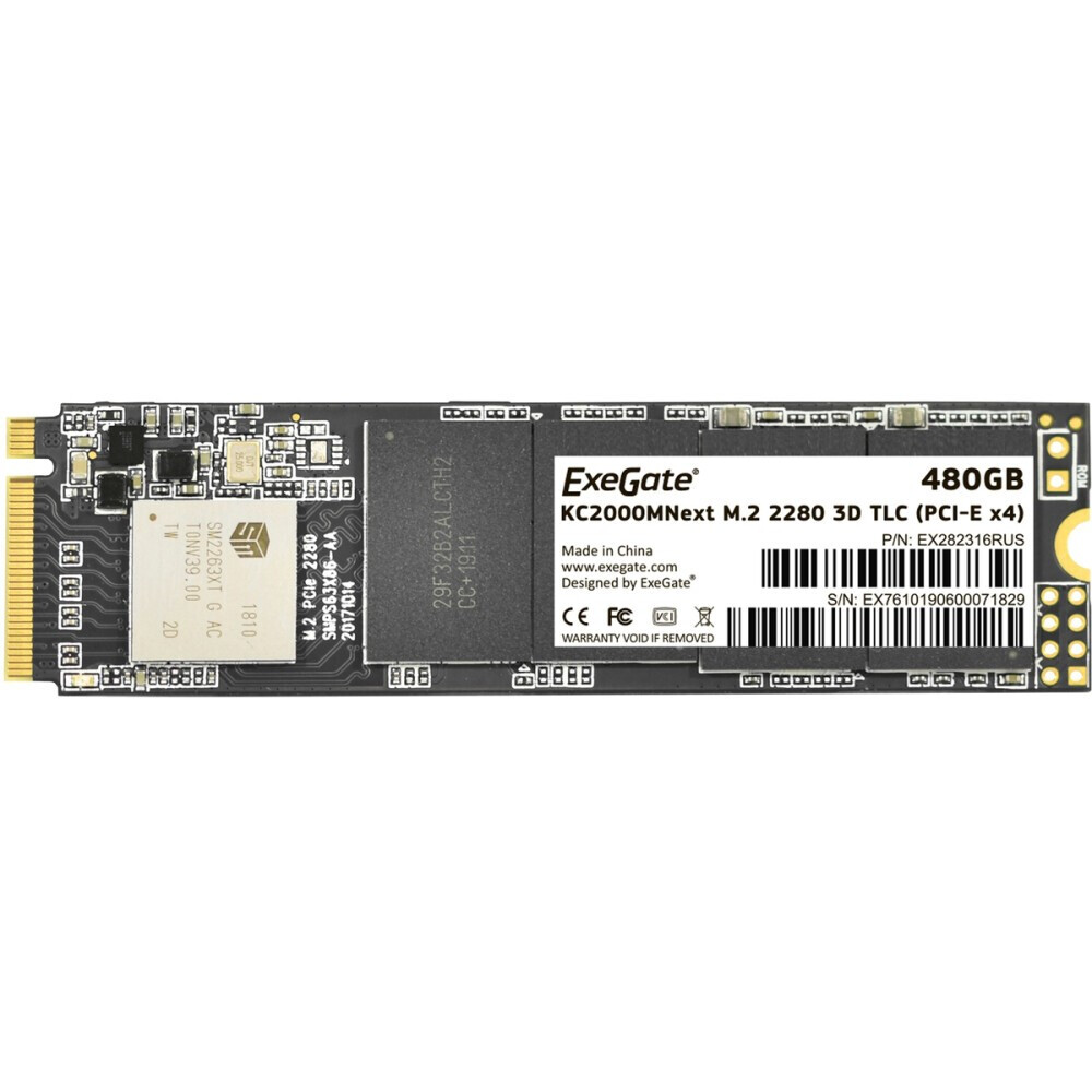 Накопитель SSD 480Gb ExeGate Next (KC2000TP480) - EX282316RUS