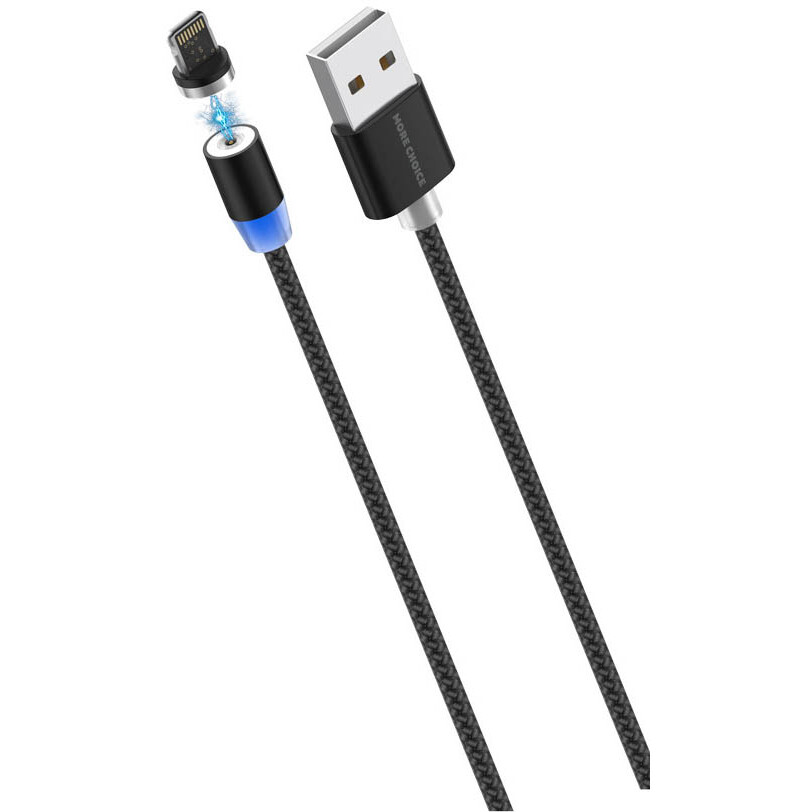 Кабель USB - Lightning, 1м, More Choice K61Si Black - K61SIB