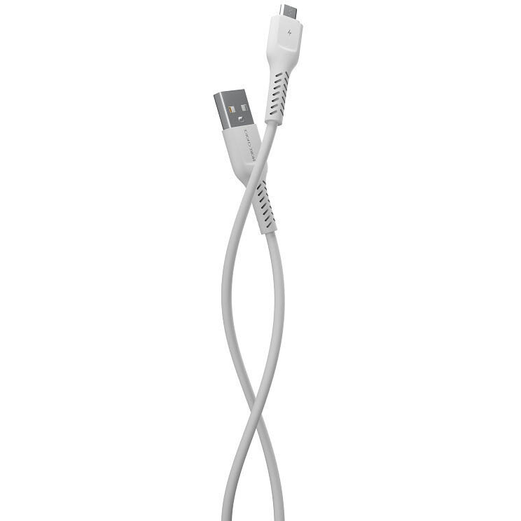 Кабель USB A (M) - microUSB B (M), 1м, More Choice K16m White - K16MW