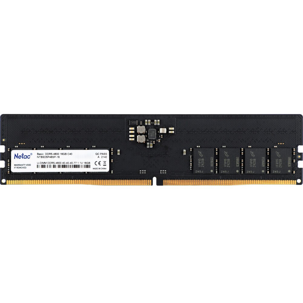 Оперативная память 16Gb DDR5 4800MHz Netac Basic (NTBSD5P48SP-16)