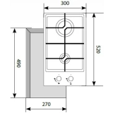 Газовая варочная панель LEX GVG 321 WH (CHAO000204)