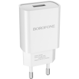 Сетевое зарядное устройство Borofone BA20A Sharp White + Lightning Cable (6931474700728)