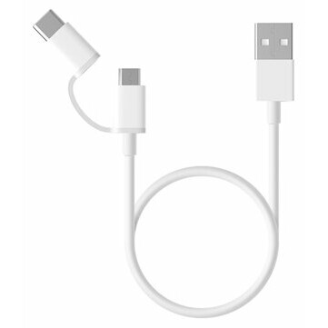 Кабель USB - microUSB/USB Type-C, 1м, Xiaomi X15303 White - SJV4082TY