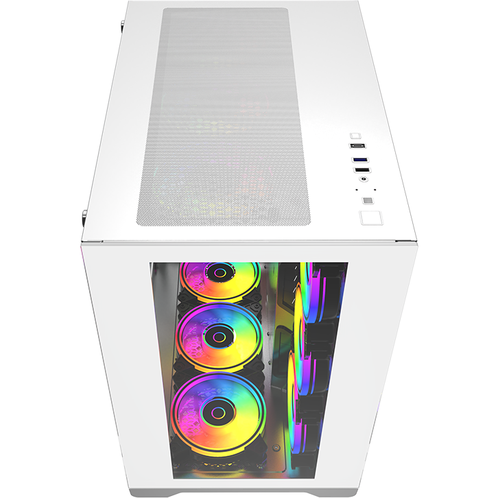 Powercase vision white cvwa. Корпус POWERCASE Vision White. Корпус POWERCASE Vision White, Tempered Glass, 4х 120mm 5-Color Fan, белый, ATX (CVWA-l4). POWERCASE Vision White CVWA-l4. POWERCASE Vision Black CVBA-l4.