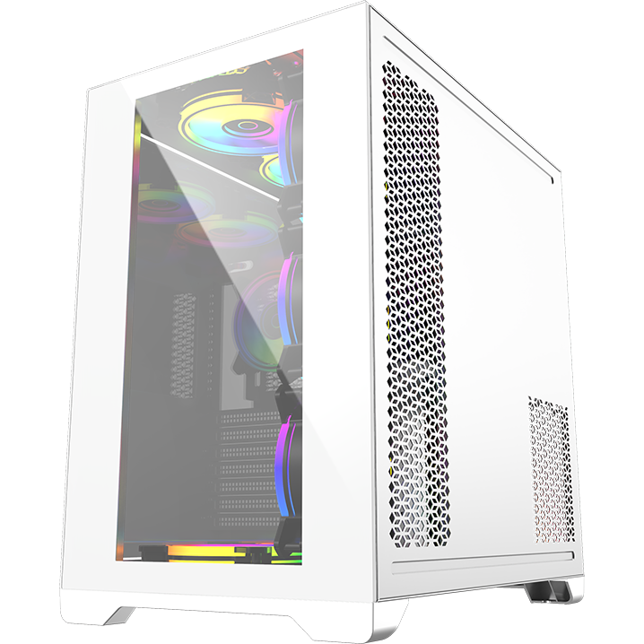 Powercase vision white cvwa. Корпус POWERCASE Vision White. Корпус POWERCASE Vision White, Tempered Glass, 4х 120mm 5-Color Fan, белый, ATX (CVWA-l4). POWERCASE Vision White CVWA-l4. Корпус компьютерный POWERCASE Vision White (CVWA-l4).