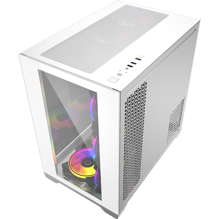 Powercase vision white cvwa. Корпус POWERCASE Vision White. Корпус POWERCASE Vision White, Tempered Glass, 4х 120mm 5-Color Fan, белый, ATX (CVWA-l4). POWERCASE Vision White CVWA-l4. Корпус: POWERCASE Vision White Mini.