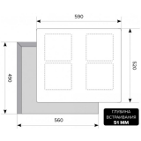 Индукционная варочная панель LEX EVI 640 F BL (CHYO000189)