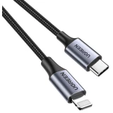 Кабель USB Type-C - Lightning, 1м, UGREEN US304 Black (60759)