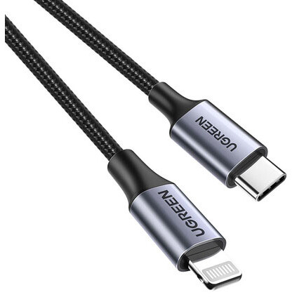 Кабель USB Type-C - Lightning, 1м, UGREEN US304 Black - 60759