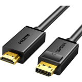 Кабель DisplayPort (M) - HDMI (M), 2м, UGREEN DP101 (10202)