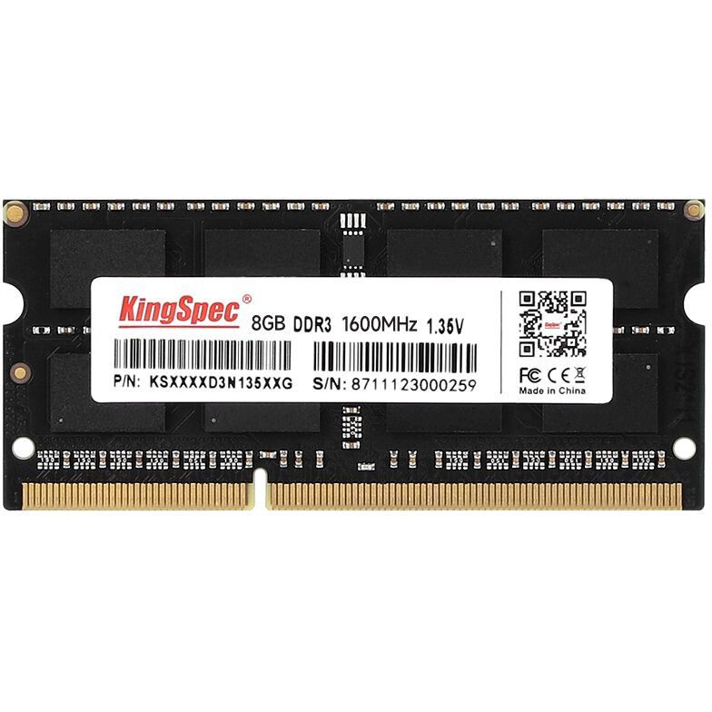 Оперативная память 8Gb DDR-III 1600MHz KingSpec SO-DIMM (KS1600D3N13508G)