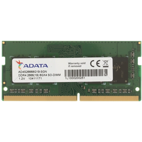 Оперативная память 8Gb DDR4 2666MHz ADATA SO-DIMM (AD4S26668G19-SGN)