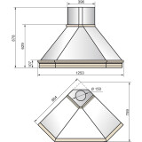 Вытяжка Elikor Форест Валенсия 90П-700-П3Д Beige/Oak Unpainted (951345)