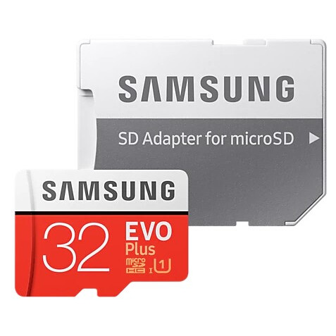 Карта памяти 32Gb MicroSD Samsung EVO PLUS + SD адаптер (MB-MC32GA(APC))