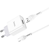 Сетевое зарядное устройство HOCO C81A Asombroso White + Type-C Cable (6931474727961)