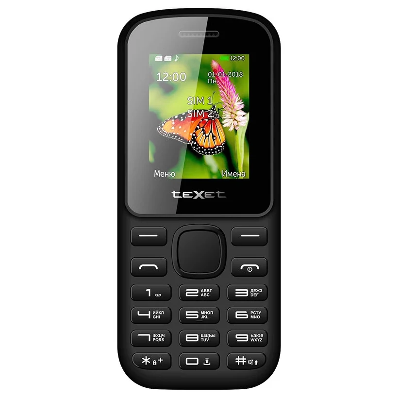 Телефон Texet TM-130 Black/Red