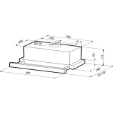 Вытяжка встраиваемая в шкаф 60 см krona kamilla sensor 600 inox 2 мотора