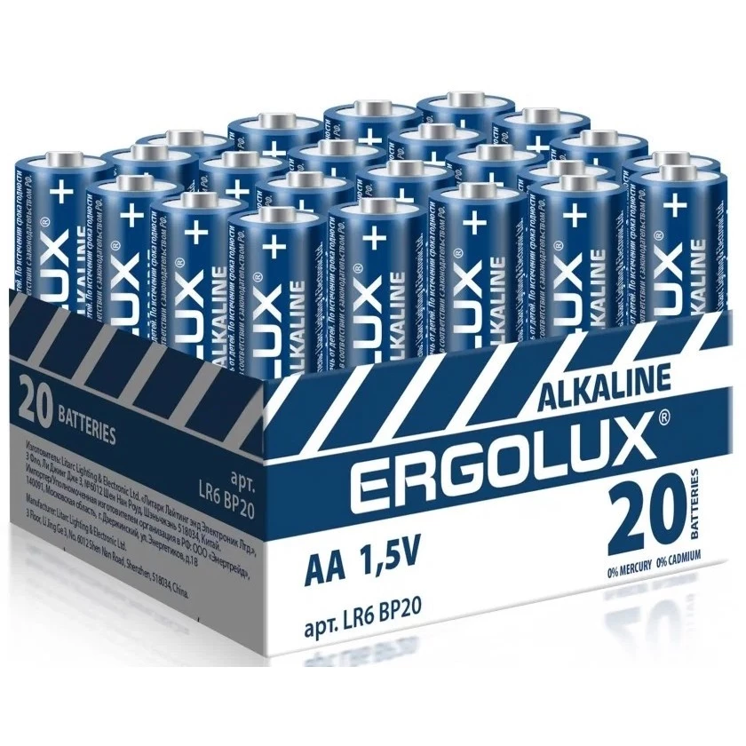 Батарейка Ergolux LR6 (AA, 20 шт.)