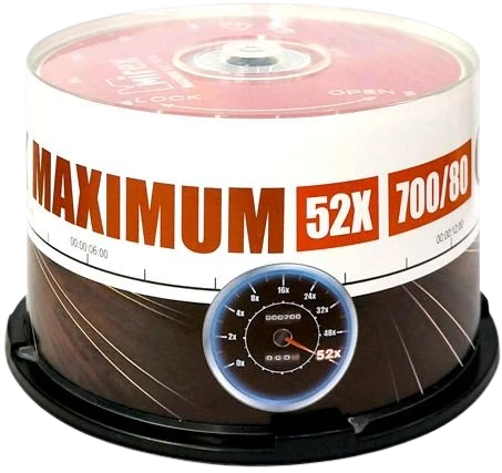 Диск CD-R Mirex 700Mb 52x Maximum Cake Box (50шт)