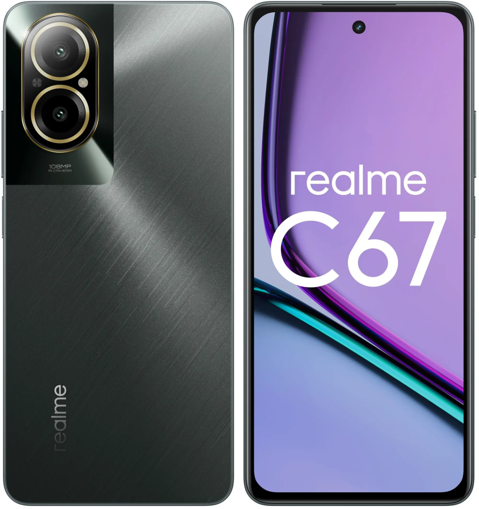 Смартфон Realme C67 6/128Gb Black Rock: купить в интернет магазине Регард  Москва: цена, характеристики, описание, отзывы